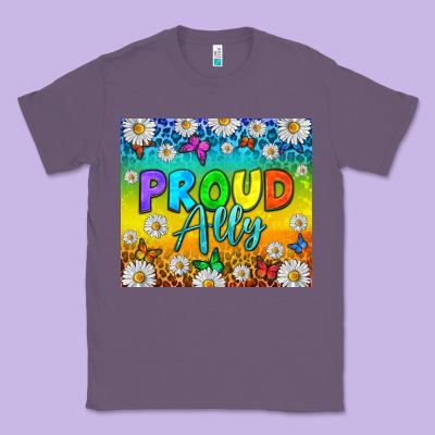Lgbtq+ Proud Ally With Daisy Classic Tee Designed By Nancycooperartshop