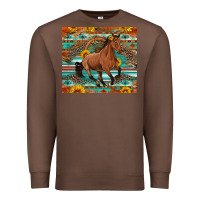 Chestnut galloping horse aztec sunflower Premium Sweatshirt - Artiststas