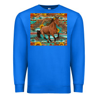 True Royal galloping horse aztec sunflower Premium Sweatshirt - Artiststas