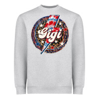 Heather Grey Western Gigi Patriotic 4th of July Heavyweight Sweatshirt - LillyAllenDesigns