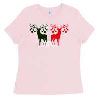 Bubblegum Pink Merry Christmas Reindeer Ladies Tee - Bettercallsaul
