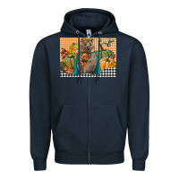 Navy Fall Quokka Zipper Hoodie - LillyAllenDesigns