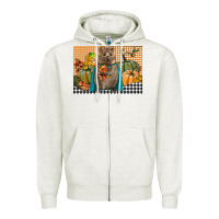 Oatmeal Heather Fall Quokka Zipper Hoodie - LillyAllenDesigns