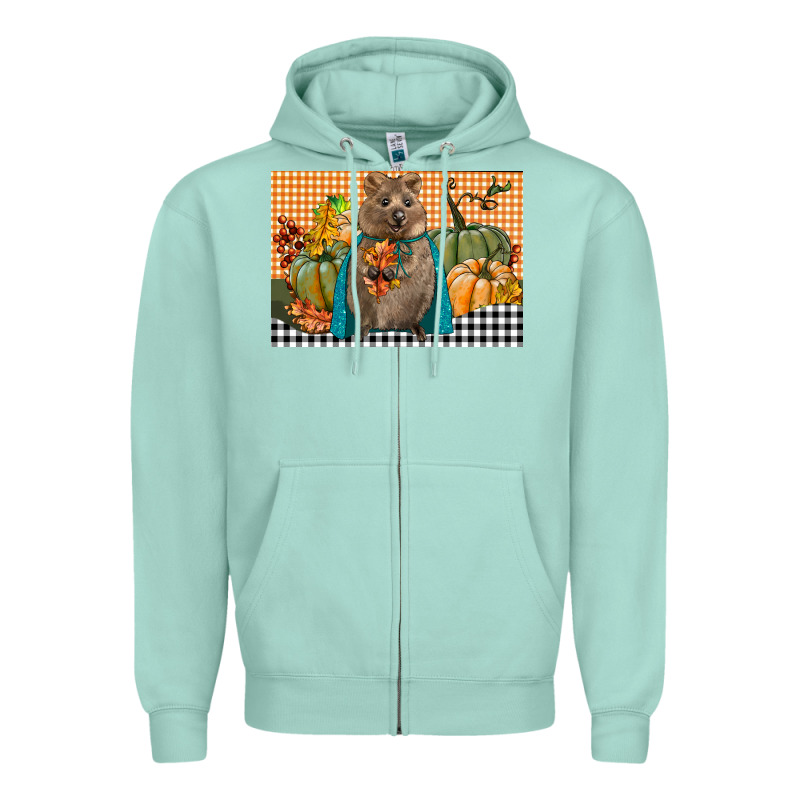 Fall Quokka Zipper Hoodie by LillyAllenDesigns | Teevron