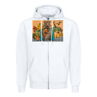 White Fall Quokka Zipper Hoodie - LillyAllenDesigns
