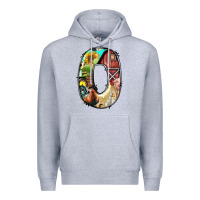 Heather Grey farm life alphabet lowercase letters o Premium Hoodie - BundleAndBundleShop