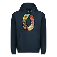Navy farm life alphabet lowercase letters o Premium Hoodie - BundleAndBundleShop