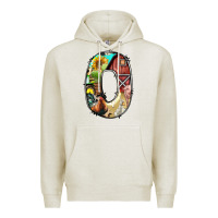 Oatmeal Heather farm life alphabet lowercase letters o Premium Hoodie - BundleAndBundleShop