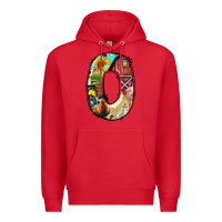Red farm life alphabet lowercase letters o Premium Hoodie - BundleAndBundleShop