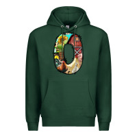 Sports Green farm life alphabet lowercase letters o Premium Hoodie - BundleAndBundleShop