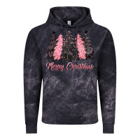 Cloud Black pink merry christmas Vintage Hoodie - CowGirlArtShop