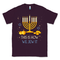 Plum this is how we jew it funny jewish ugly hanukkah christmas Classic Tee - minhPixels