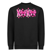 Black XOXO Valentines Heavyweight Sweatshirt - CowhideDigitalArt