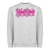 Heather Grey XOXO Valentines Heavyweight Sweatshirt - CowhideDigitalArt