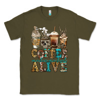 Army Green coffee makes me feel alive skeleton coffee cups Classic Tee - Jasminsmagicworld