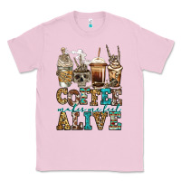 Bubblegum Pink coffee makes me feel alive skeleton coffee cups Classic Tee - Jasminsmagicworld