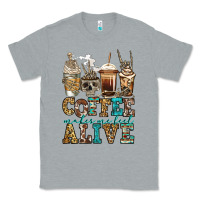 Heather Grey coffee makes me feel alive skeleton coffee cups Classic Tee - Jasminsmagicworld