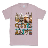 Lilac coffee makes me feel alive skeleton coffee cups Classic Tee - Jasminsmagicworld