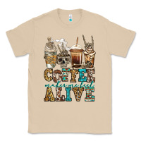 Mushroom coffee makes me feel alive skeleton coffee cups Classic Tee - Jasminsmagicworld