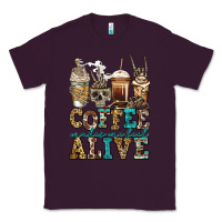 Plum coffee makes me feel alive skeleton coffee cups Classic Tee - Jasminsmagicworld