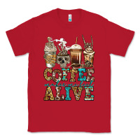 Red coffee makes me feel alive skeleton coffee cups Classic Tee - Jasminsmagicworld