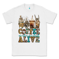 White coffee makes me feel alive skeleton coffee cups Classic Tee - Jasminsmagicworld