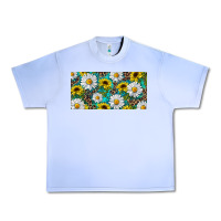 Grape Ice Sunflower And Daisy With Leopard Urban Heavy Tee - RanaPortraitStore