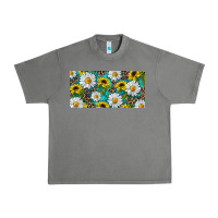 Tornado Sunflower And Daisy With Leopard Urban Heavy Tee - RanaPortraitStore