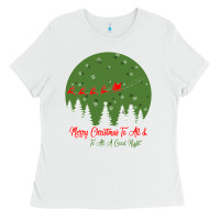 White Merry Christmas To All To All A Good Night Ladies Tee - Bettercallsaul