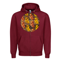 Burgundy Fall Rounded Zipper Hoodie - LillyAllenDesigns