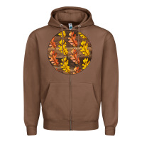 Chestnut Fall Rounded Zipper Hoodie - LillyAllenDesigns