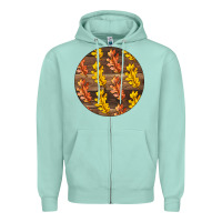 Seafoam Fall Rounded Zipper Hoodie - LillyAllenDesigns