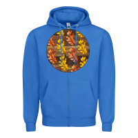 True Royal Fall Rounded Zipper Hoodie - LillyAllenDesigns
