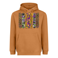 Meerkat mardi gras fleur de lis cowhide serape leopard glitter brushstrokes Heavyweight Hoodie - Artiststas