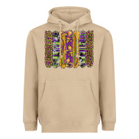 Mushroom mardi gras fleur de lis cowhide serape leopard glitter brushstrokes Heavyweight Hoodie - Artiststas