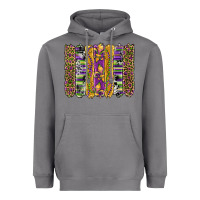 Storm mardi gras fleur de lis cowhide serape leopard glitter brushstrokes Heavyweight Hoodie - Artiststas