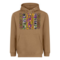Toasted Coconut mardi gras fleur de lis cowhide serape leopard glitter brushstrokes Heavyweight Hoodie - Artiststas