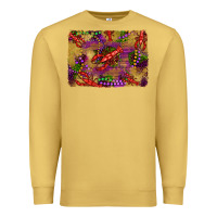 Antique Gold mardi gras crawfısh leopard wood and glitter background Premium Sweatshirt - Artiststas