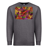 Charcoal Heather mardi gras crawfısh leopard wood and glitter background Premium Sweatshirt - Artiststas