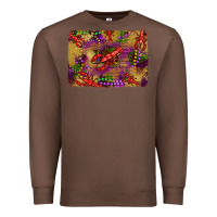 Chestnut mardi gras crawfısh leopard wood and glitter background Premium Sweatshirt - Artiststas