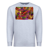 Heather Grey mardi gras crawfısh leopard wood and glitter background Premium Sweatshirt - Artiststas