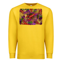Lemon mardi gras crawfısh leopard wood and glitter background Premium Sweatshirt - Artiststas