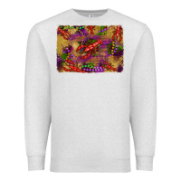Oatmeal Heather mardi gras crawfısh leopard wood and glitter background Premium Sweatshirt - Artiststas