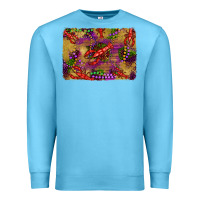Ocean Blue mardi gras crawfısh leopard wood and glitter background Premium Sweatshirt - Artiststas