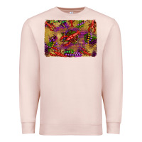 Pale Pink mardi gras crawfısh leopard wood and glitter background Premium Sweatshirt - Artiststas