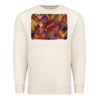Sandshell mardi gras crawfısh leopard wood and glitter background Premium Sweatshirt - Artiststas