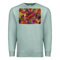Seafoam mardi gras crawfısh leopard wood and glitter background Premium Sweatshirt - Artiststas