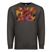 Smoke mardi gras crawfısh leopard wood and glitter background Premium Sweatshirt - Artiststas