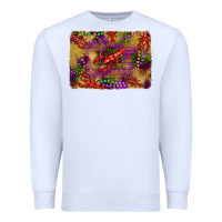 White mardi gras crawfısh leopard wood and glitter background Premium Sweatshirt - Artiststas