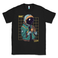 Black astronaut space travel retro aesthetic streetwear t shirt Classic Tee - minhPixels